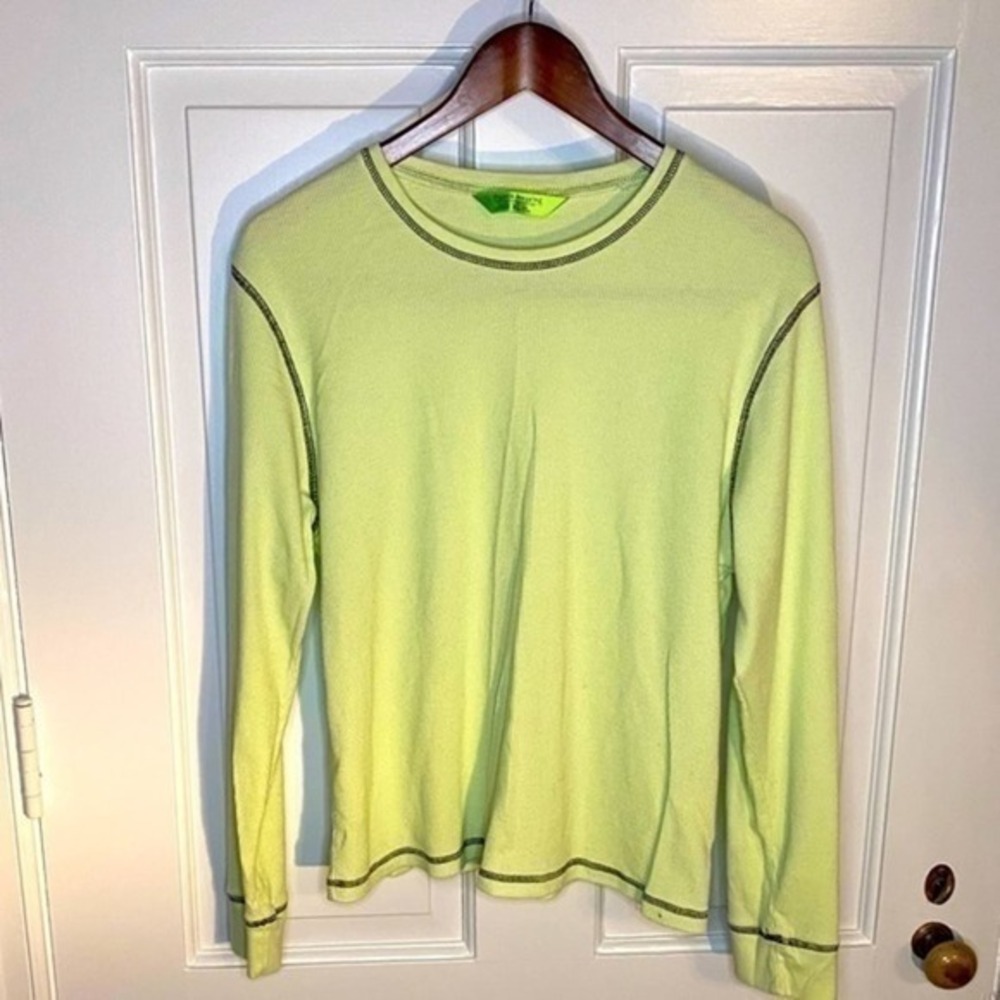 French Dressing Lime Green Thermal Shirt S…